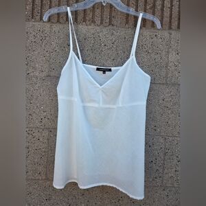 Nanette Lepore White Spaghetti Strap Slip Top - 100% Cotton - Size M